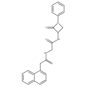 2-(naphthalen-1-yl)-N-{[(2-oxo-1-phenylazetidin-3-yl)carbamoyl]methyl}acetamide Structure