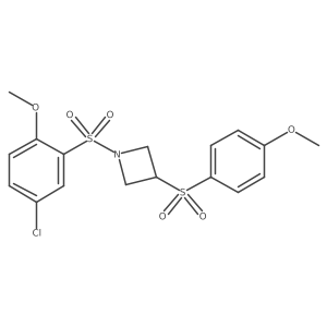1-(5-Chloro-2-methoxybenzenesulfonyl)-3-(4-methoxybenzenesulfonyl)azetidine Structure