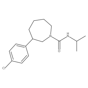 3-(4-chlorophenyl)-N-isopropylazepane-1-carboxamide结构式
