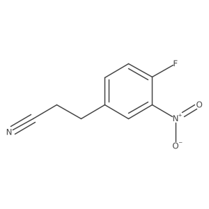 3-(4-Fluoro-3-nitrophenyl)propanenitrile结构式