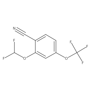 2-Difluoromethoxy-4-(trifluoromethoxy)benzonitrile Structure