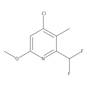 4-Chloro-2-(difluoromethyl)-6-methoxy-3-methylpyridine结构式