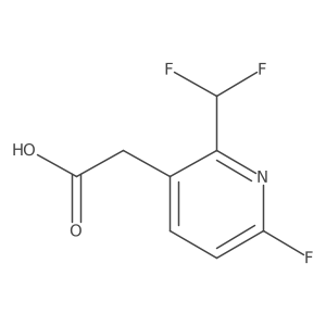 2-(Difluoromethyl)-6-fluoropyridine-3-acetic acid结构式