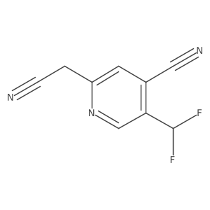 2-(Cyanomethyl)-5-(difluoromethyl)isonicotinonitrile结构式