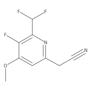 2-(Difluoromethyl)-3-fluoro-4-methoxypyridine-6-acetonitrile结构式