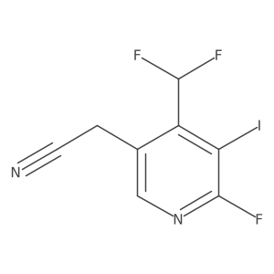 2-(4-(Difluoromethyl)-6-fluoro-5-iodopyridin-3-yl)acetonitrile Structure