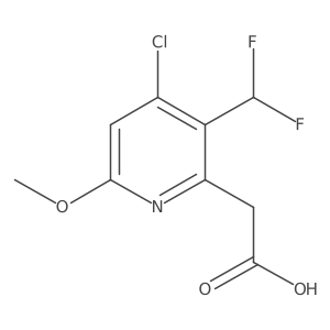 2-(4-Chloro-3-(difluoromethyl)-6-methoxypyridin-2-yl)acetic acid结构式