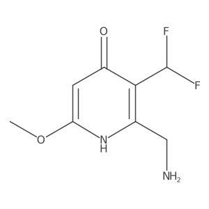 2-(Aminomethyl)-3-(difluoromethyl)-4-hydroxy-6-methoxypyridine Structure