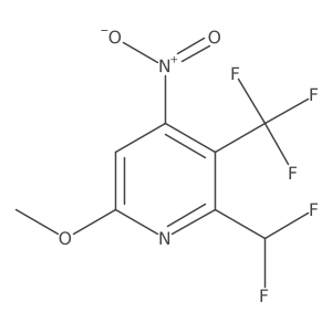2-(Difluoromethyl)-6-methoxy-4-nitro-3-(trifluoromethyl)pyridine Structure