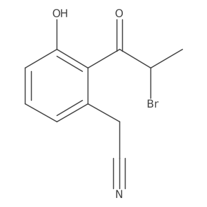2-(2-Bromopropanoyl)-3-hydroxyphenylacetonitrile结构式