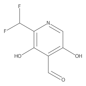 2-(Difluoromethyl)-3,5-dihydroxypyridine-4-carboxaldehyde结构式