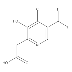 2-(4-Chloro-5-(difluoromethyl)-3-hydroxypyridin-2-yl)acetic acid结构式