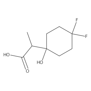 2-(4,4-Difluoro-1-hydroxycyclohexyl)propanoic acid结构式