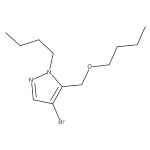 4-bromo-5-(butoxymethyl)-1-butyl-1H-pyrazole结构式