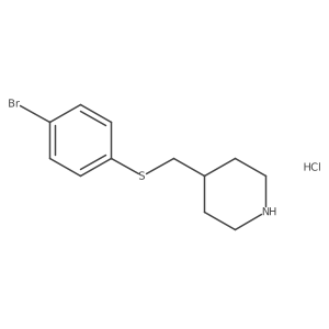 4-([(4-Bromophenyl)sulfanyl]methyl)piperidine hydrochloride Structure