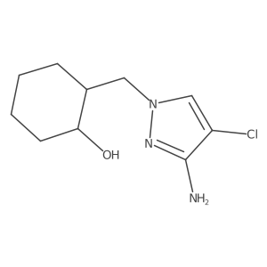 2-[(3-amino-4-chloro-1H-pyrazol-1-yl)methyl]cyclohexan-1-ol结构式