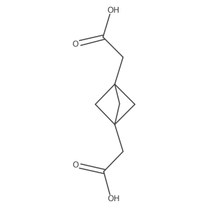 2-[3-(Carboxymethyl)bicyclo[1.1.1]pentan-1-yl]aceticacid结构式