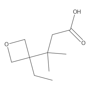 3-(3-Ethyloxetan-3-yl)-3-methylbutanoic acid结构式