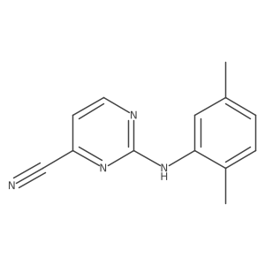 2-[(2,5-Dimethylphenyl)amino]pyrimidine-4-carbonitrile Structure