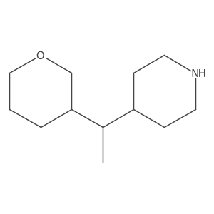 4-[1-(Oxan-3-yl)ethyl]piperidine结构式