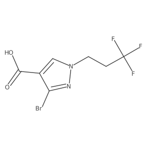 3-Bromo-1-(3,3,3-trifluoropropyl)-1H-pyrazole-4-carboxylic acid结构式