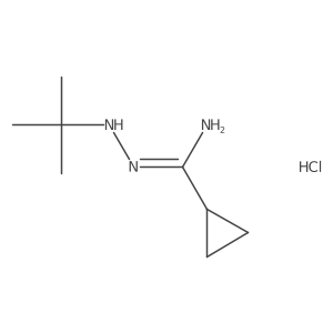 N-(tert-butylamino)cyclopropanecarboximidamide hydrochloride结构式