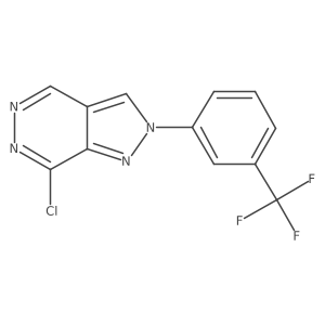 7-Chloro-2-(3-(trifluoromethyl)phenyl)-2H-pyrazolo[3,4-D]pyridazine Structure