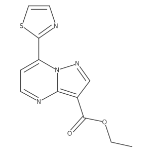 Ethyl 7-(thiazol-2-yl)pyrazolo[1,5-a]pyrimidine-3-carboxylate Structure