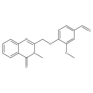 3-Methoxy-4-[[3-methyl-4-oxo-3,4-dihydro-2-quinazolinyl]methoxy]benzaldehyde Structure