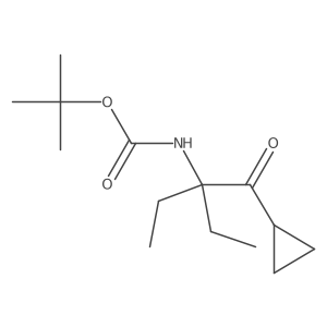 tert-butyl N-(1-cyclopropyl-2-ethyl-1-oxobutan-2-yl)carbamate Structure