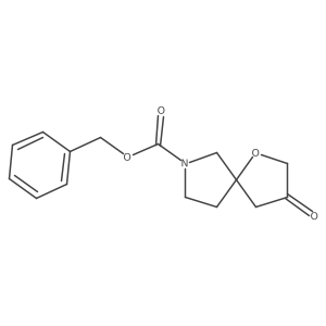 Benzyl 3-oxo-1-oxa-7-azaspiro[4.4]nonane-7-carboxylate结构式