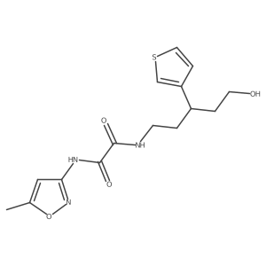 N1-(5-hydroxy-3-(thiophen-3-yl)pentyl)-N2-(5-methylisoxazol-3-yl)oxalamide Structure