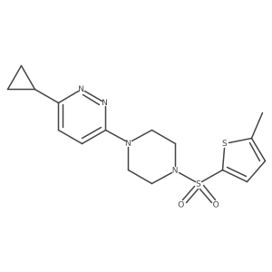 3-Cyclopropyl-6-(4-((5-methylthiophen-2-yl)sulfonyl)piperazin-1-yl)pyridazine Structure