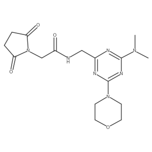 N-((4-(dimethylamino)-6-morpholino-1,3,5-triazin-2-yl)methyl)-2-(2,5-dioxopyrrolidin-1-yl)acetamide结构式