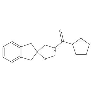 N-((2-methoxy-2,3-dihydro-1H-inden-2-yl)methyl)cyclopentanecarboxamide结构式