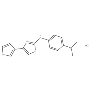 N1-(4-(furan-3-yl)thiazol-2-yl)-N4,N4-dimethylbenzene-1,4-diamine hydrochloride结构式