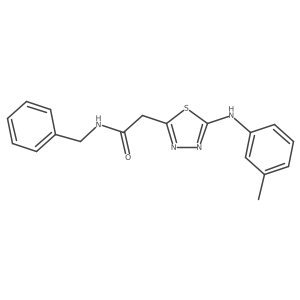 N-benzyl-2-(5-(m-tolylamino)-1,3,4-thiadiazol-2-yl)acetamide结构式