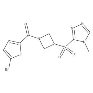 (5-bromofuran-2-yl)(3-((4-methyl-4H-1,2,4-triazol-3-yl)sulfonyl)azetidin-1-yl)methanone Structure