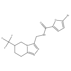 5-bromo-N-((6-(trifluoromethyl)-5,6,7,8-tetrahydro-[1,2,4]triazolo[4,3-a]pyridin-3-yl)methyl)furan-2-carboxamide Structure
