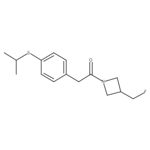 1-(3-(Fluoromethyl)azetidin-1-yl)-2-(4-(isopropylthio)phenyl)ethanone Structure