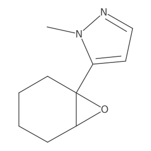 1-Methyl-5-{7-oxabicyclo[4.1.0]heptan-1-yl}-1H-pyrazole结构式