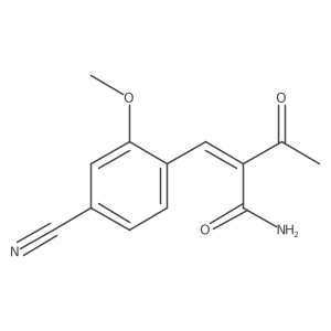 2-(4-Cyano-2-methoxybenzylidene)-3-oxobutanamide Structure