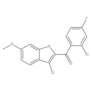 (2-Chloro-4-fluorophenyl)(3-chloro-6-methoxybenzo[b]thien-2-yl)methanone Structure
