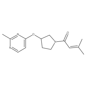 3-Methyl-1-{3-[(2-methylpyrimidin-4-yl)oxy]pyrrolidin-1-yl}but-2-en-1-one Structure