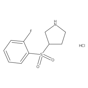 3-((2-Fluorophenyl)sulfonyl)pyrrolidine hydrochloride Structure