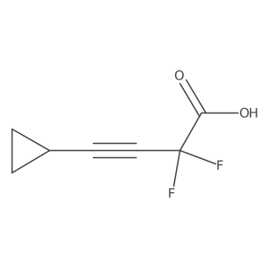 4-Cyclopropyl-2,2-difluorobut-3-ynoic acid结构式