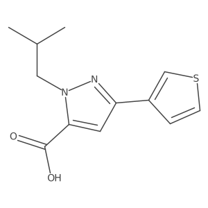 1-isobutyl-3-(thiophen-3-yl)-1H-pyrazole-5-carboxylic acid Structure
