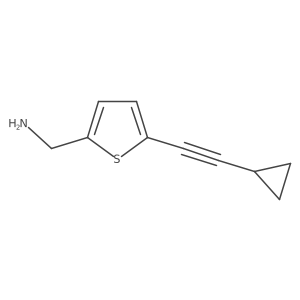 [5-(2-Cyclopropylethynyl)thiophen-2-yl]methanamine Structure