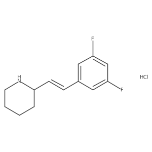 2-[(E)-2-(3,5-difluorophenyl)ethenyl]piperidine hydrochloride结构式