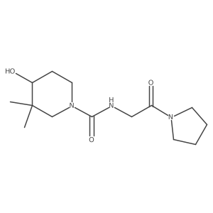 1-Piperidinecarboxamide, 4-hydroxy-3,3-dimethyl-N-[2-oxo-2-(1-pyrrolidinyl)ethyl]- Structure